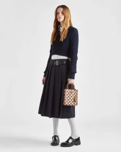 Mujer Prada BOLSOS CON ASA SUPERIOR|BOLSOS CON ASA SUPERIOR^Minibolso Symbole De Tela Bordada