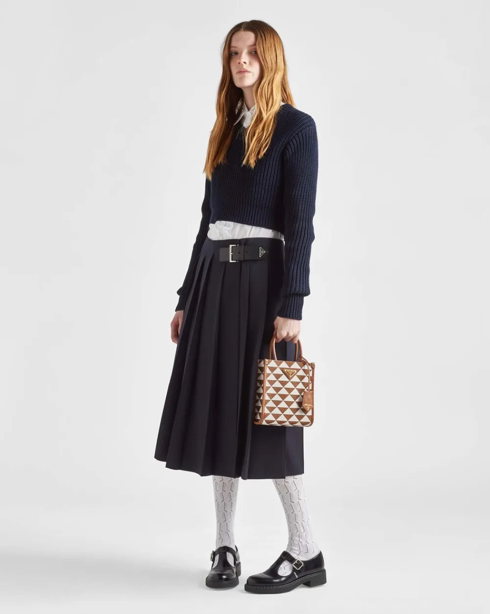 Mujer Prada BOLSOS CON ASA SUPERIOR|BOLSOS CON ASA SUPERIOR^Minibolso Symbole De Tela Bordada