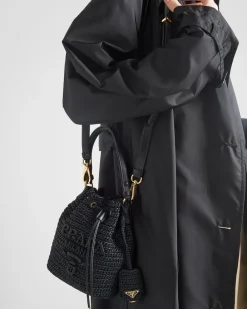 Mujer Prada PRADA SUMMER BAGS|BOLSOS DE HOMBRO^Minibolso Saco De Croché Y Piel