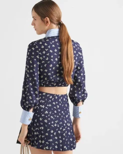 Mujer Prada FALDAS^Minifalda De Jacquard De Seda