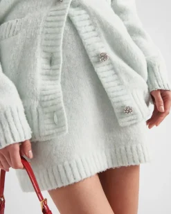 Mujer Prada TEJIDOS DE PUNTO^Minifalda De Lana Shetland