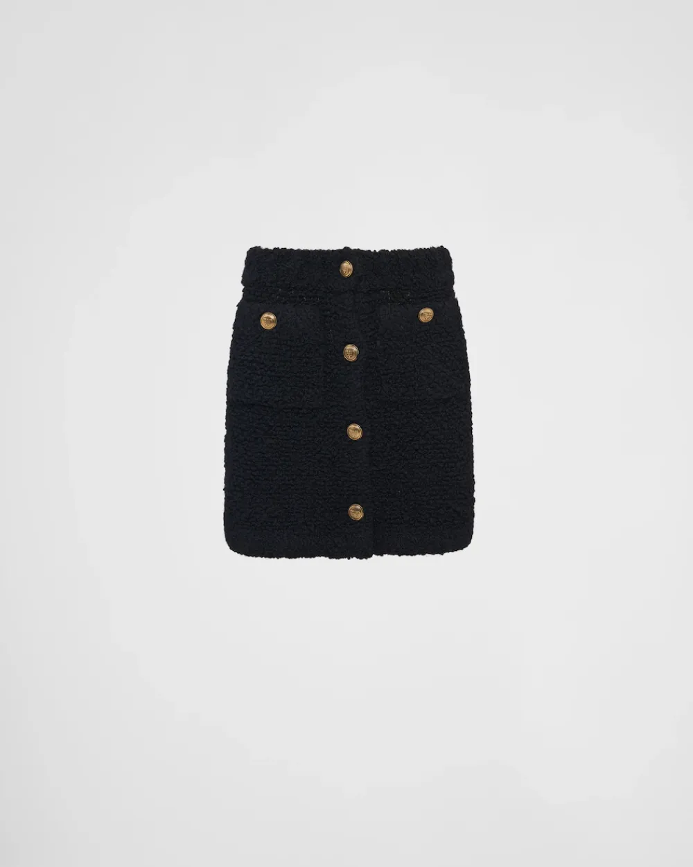 Mujer Prada TEJIDOS DE PUNTO^Minifalda De Punto Bouclé En Mohair