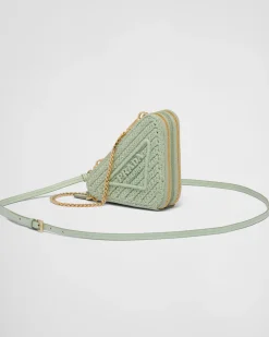 Prada PRADA SUMMER BAGS^Minipouch De Croché Y Piel