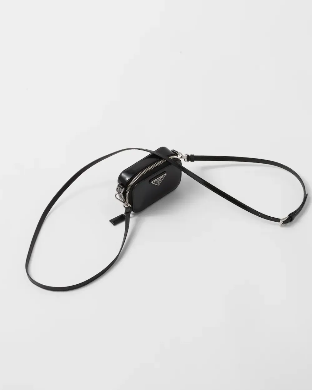 Hombre Prada ACCESORIOS TECNOLÓGICOS Y LLAVEROS^Minipouch De Piel Cepillada Con Bandolera