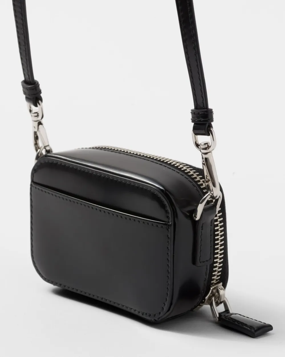 Hombre Prada ACCESORIOS TECNOLÓGICOS Y LLAVEROS^Minipouch De Piel Cepillada Con Bandolera