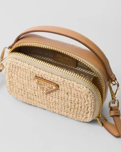 Mujer Prada PRADA SUMMER BAGS|MINIBOLSOS^Minipouch De Tejido Trenzado Y Piel