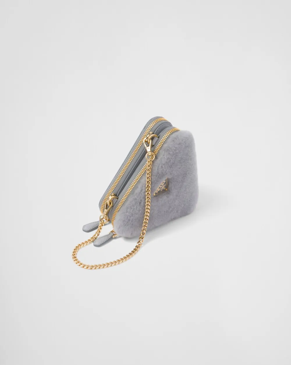 Mujer Prada MINIBOLSOS|MINIBOLSOS^Minipouch Triangular De Borreguillo Y Piel Saffiano