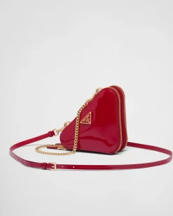 Mujer Prada MINIBOLSOS|MINIBOLSOS^Minipouch Triangular De Charol