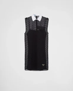 Mujer Prada VESTIDOS^Minivestido Con Cuello De Camisa
