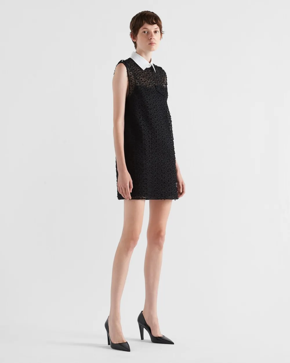 Mujer Prada VESTIDOS^Minivestido Con Cuello De Camisa