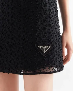 Mujer Prada VESTIDOS^Minivestido Con Cuello De Camisa