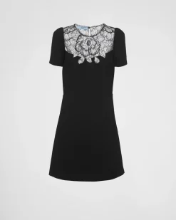 Mujer Prada VESTIDOS^Minivestido De Cady Y Encaje