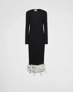 Mujer Prada VESTIDOS^Minivestido De Lana Bordado