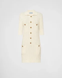 Mujer Prada VESTIDOS^Minivestido De Punto Trenzado De Algodón