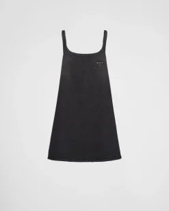 Mujer Prada TEJIDO VAQUERO^Minivestido De Tejido Vaquero