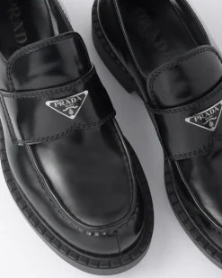 Hombre Prada MOCASINES^Mocasines Chocolate De Piel Cepillada