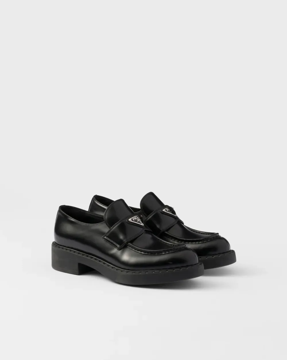 Mujer Prada MOCASINES^Mocasines Chocolate De Piel Cepillada
