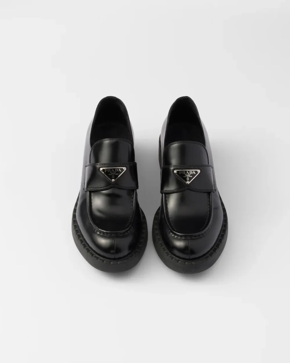 Mujer Prada MOCASINES^Mocasines Chocolate De Piel Cepillada