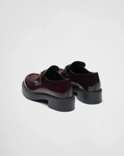 Mujer Prada MOCASINES^Mocasines Chocolate De Piel Cepillada