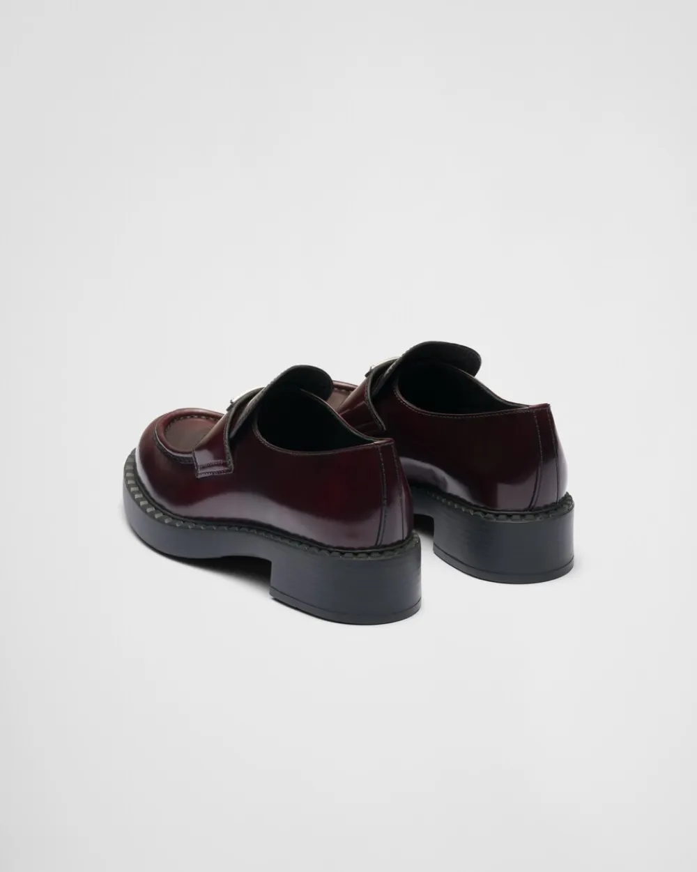 Mujer Prada MOCASINES^Mocasines Chocolate De Piel Cepillada