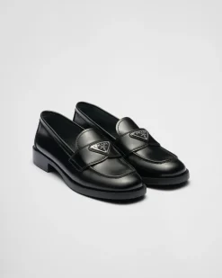 Mujer Prada MOCASINES^Mocasines De Piel Cepillada Sin Forro