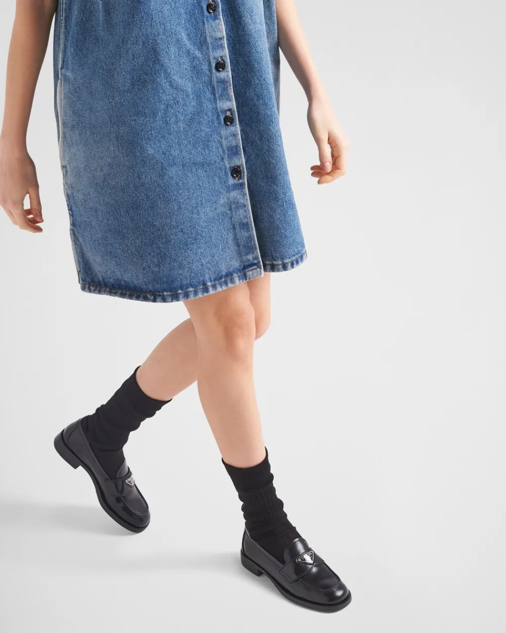 Mujer Prada MOCASINES^Mocasines De Piel Cepillada Sin Forro