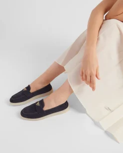 Mujer Prada MOCASINES^Mocasines De Piel De Ante