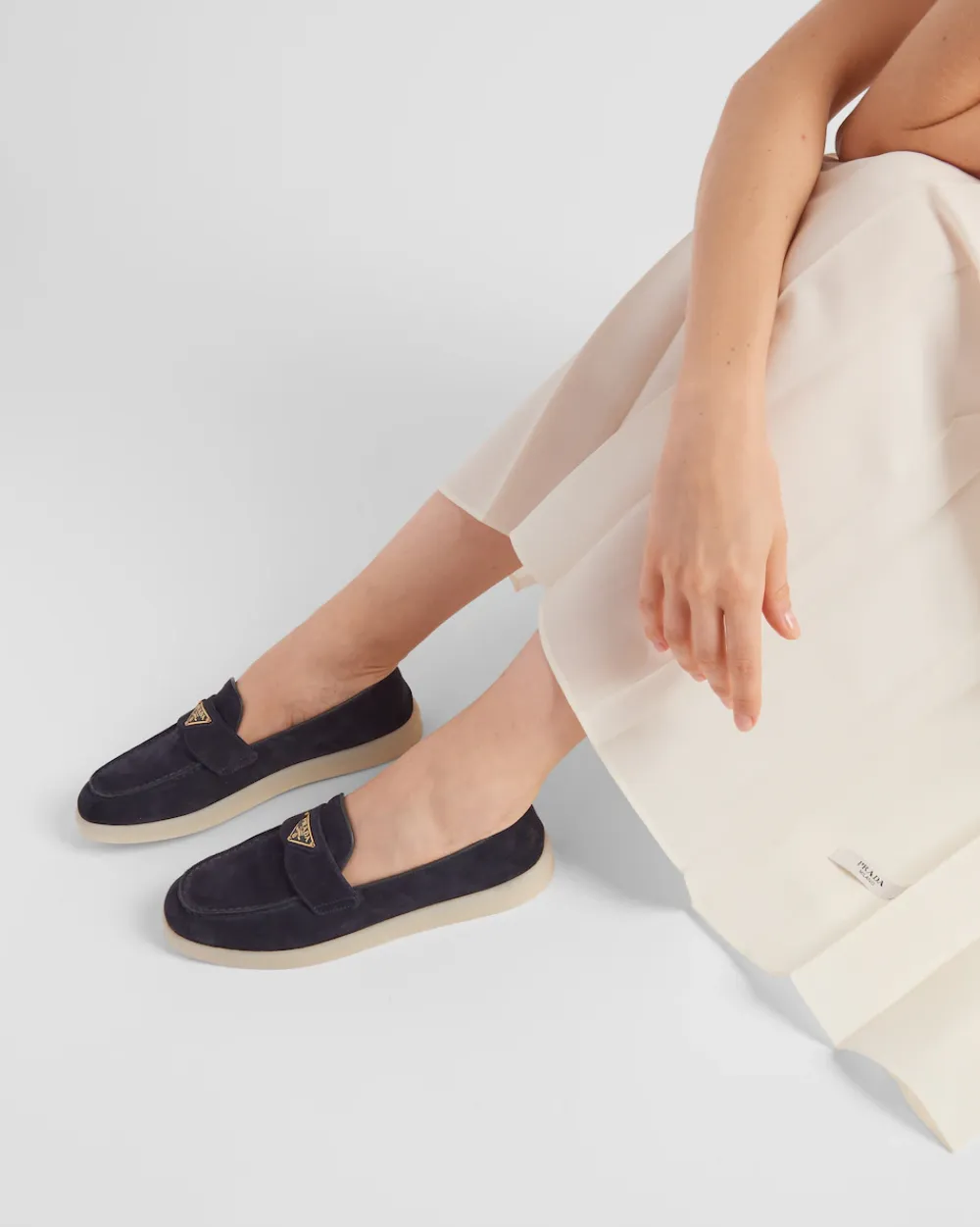 Mujer Prada MOCASINES^Mocasines De Piel De Ante
