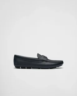 Hombre Prada DRIVE^Mocasines De Piel Saffiano