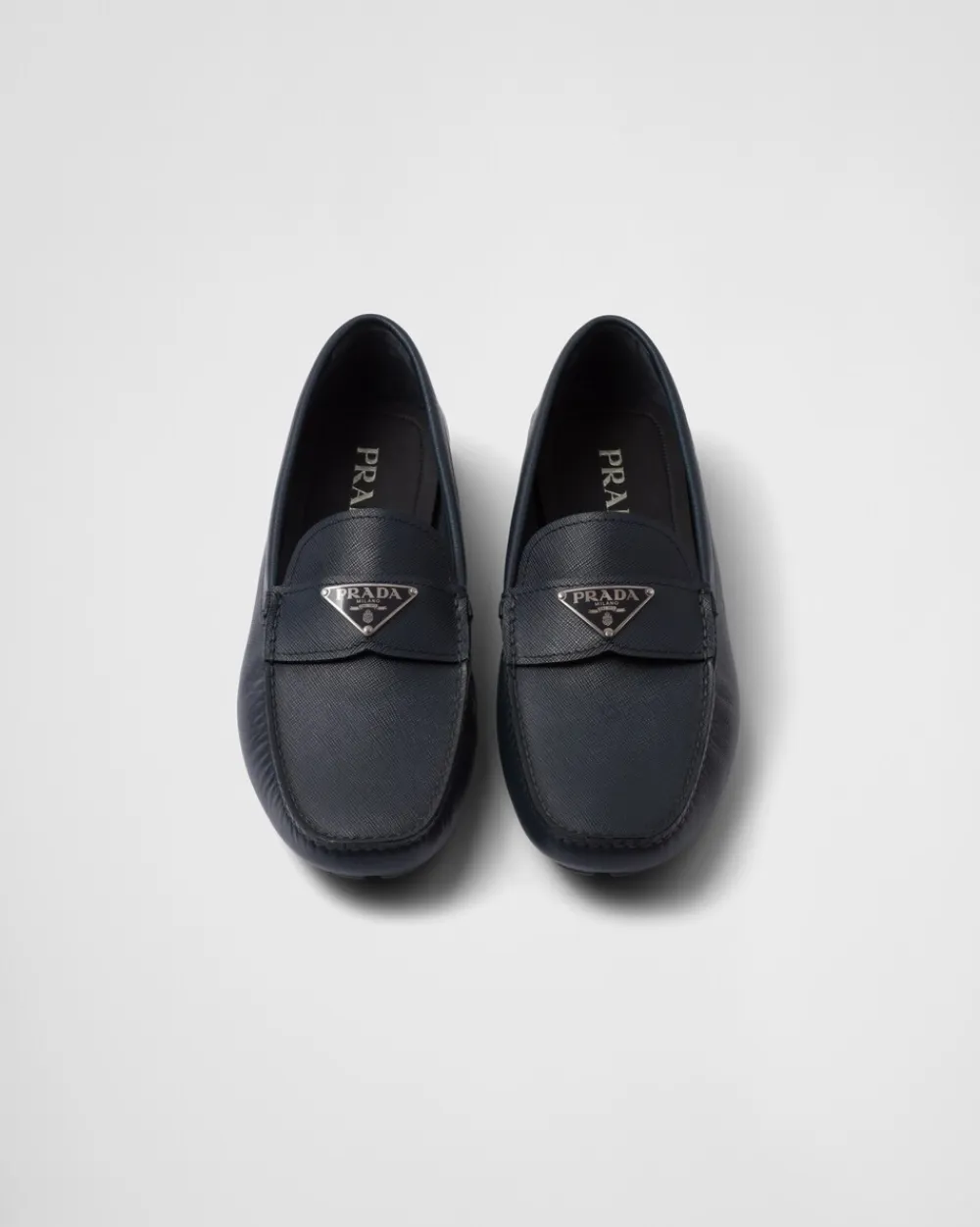 Hombre Prada DRIVE^Mocasines De Piel Saffiano