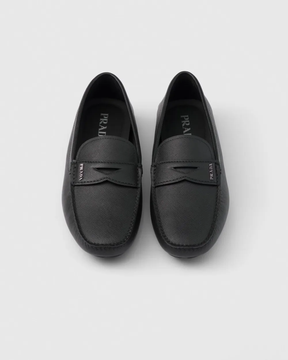Hombre Prada DRIVE^Mocasines En Piel Saffiano