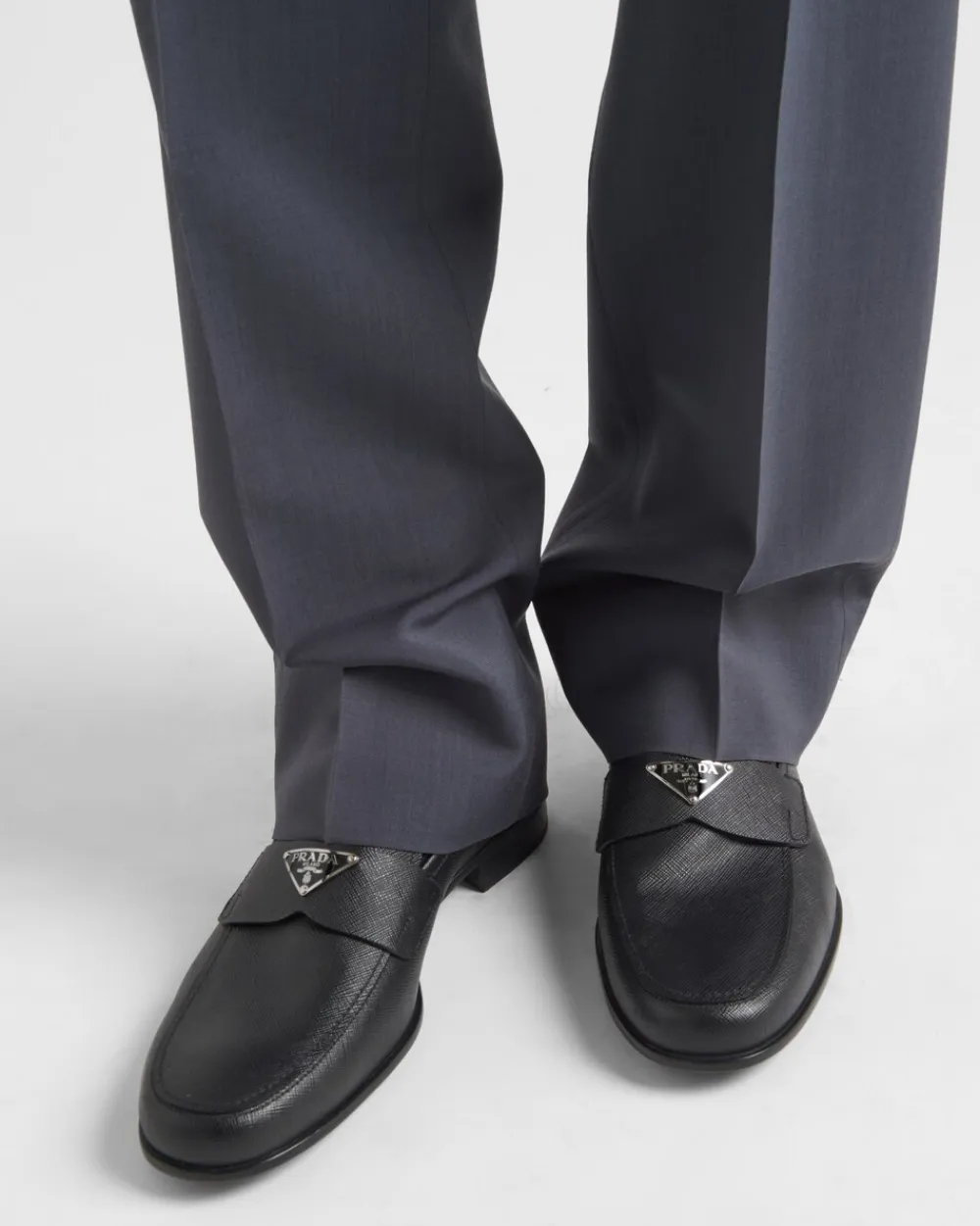 Hombre Prada MOCASINES^Mocasines En Piel Saffiano