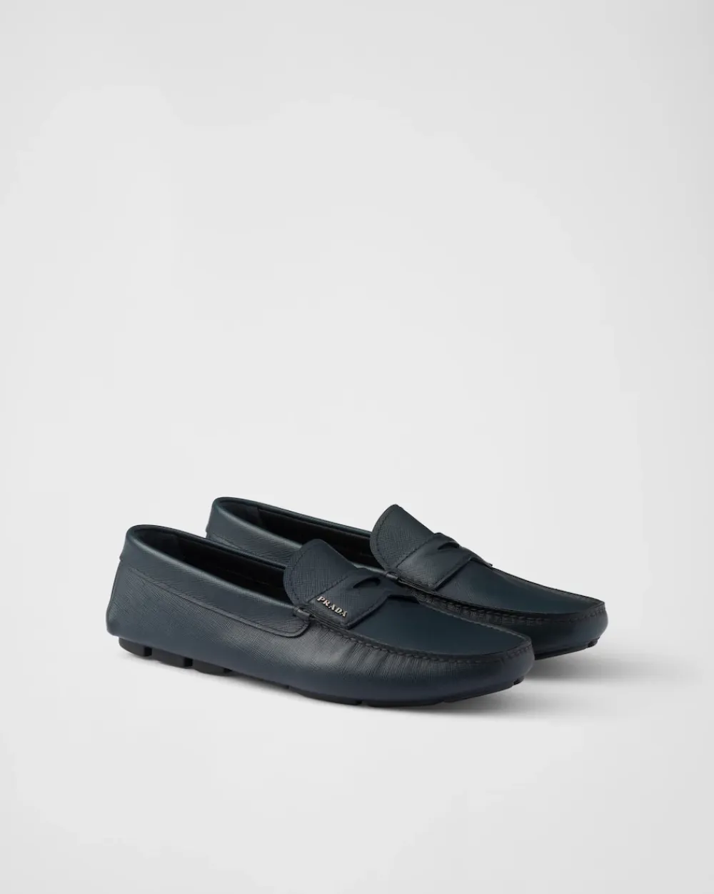 Hombre Prada DRIVE^Mocasines En Piel Saffiano