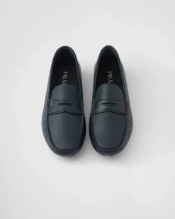 Hombre Prada DRIVE^Mocasines En Piel Saffiano