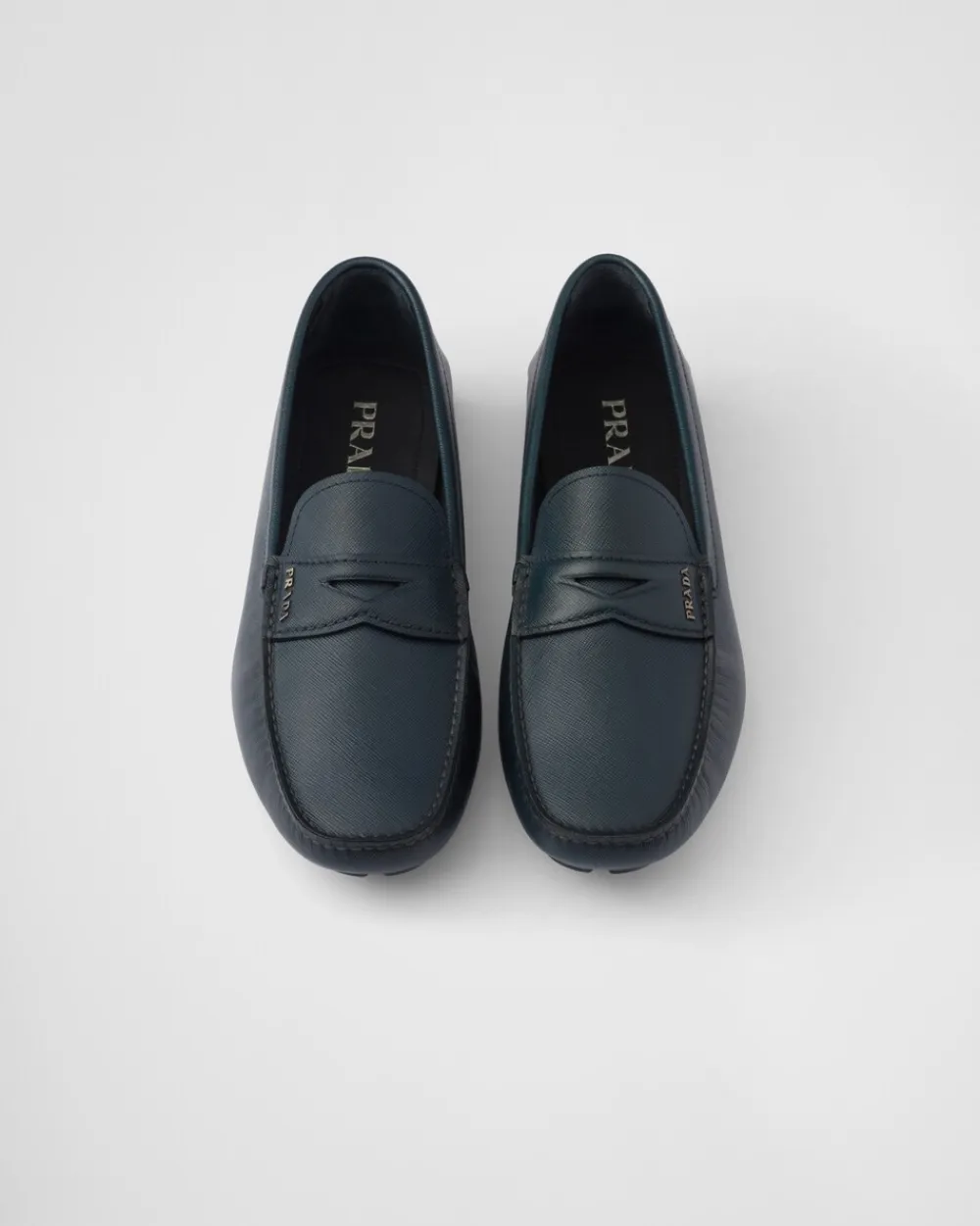 Hombre Prada DRIVE^Mocasines En Piel Saffiano