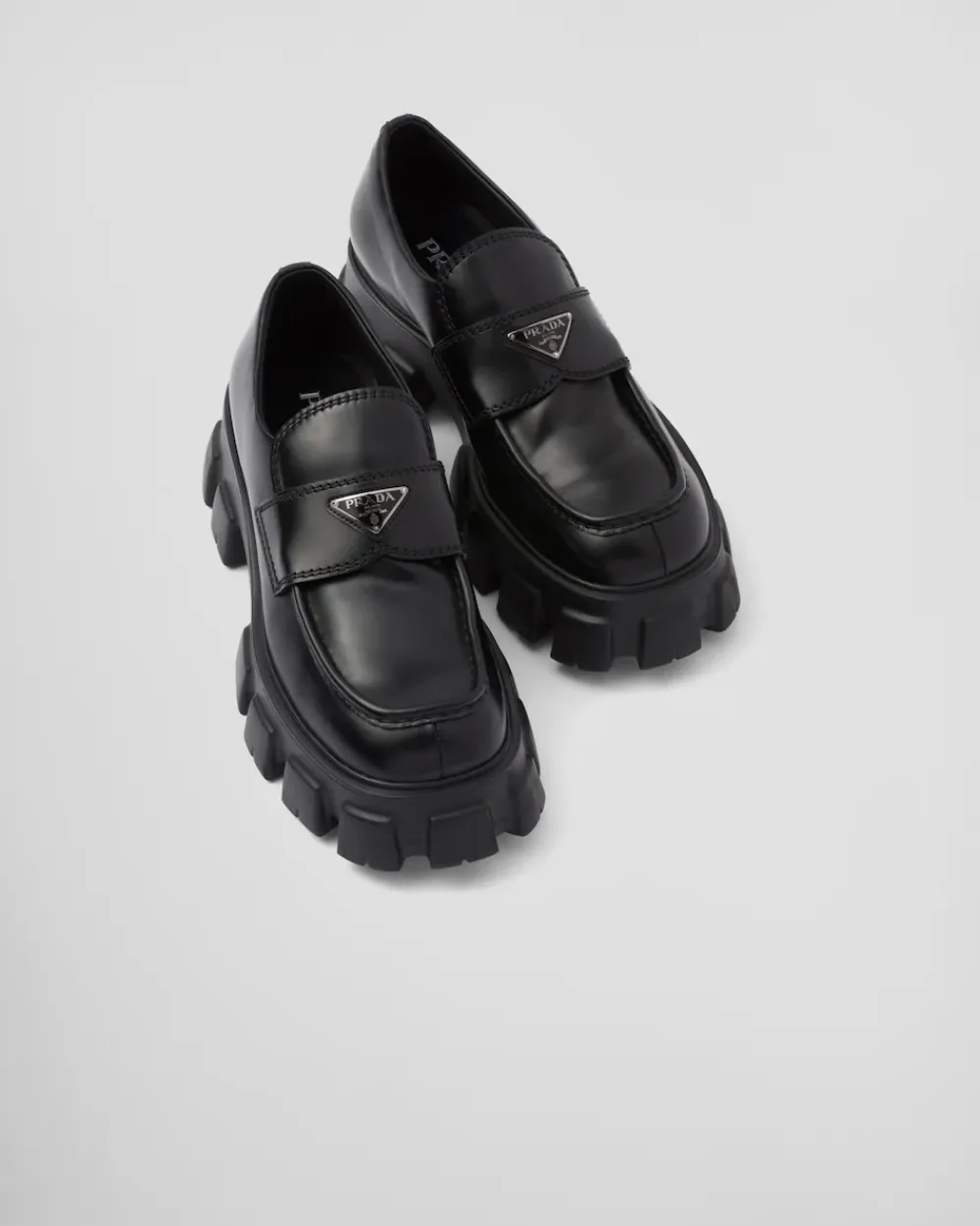 Hombre Prada MOCASINES^Mocasines Monolith En Piel Cepillada
