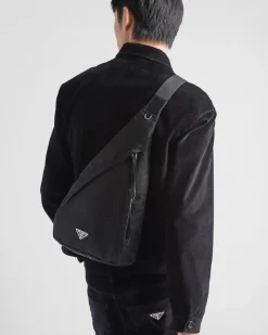 Mujer/Hombre Prada COLECCIÓN MASCULINA|MOCHILAS Y RIÑONERAS^Mochila De Piel Y Re-nylon