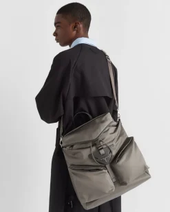 Hombre Prada COLECCIÓN MASCULINA|MOCHILAS Y RIÑONERAS^Mochila De Piel Y Re-nylon