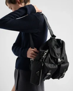 Mujer Prada MOCHILAS Y RIÑONERAS|MOCHILAS Y RIÑONERAS^Mochila De Re-nylon Mediana