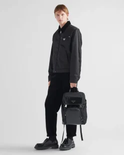 Hombre Prada MOCHILAS Y RIÑONERAS^Mochila De Re-nylon Y Piel Cepillada