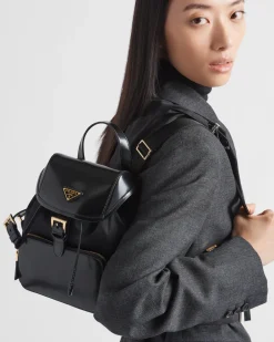 Mujer Prada MOCHILAS Y RIÑONERAS|MOCHILAS Y RIÑONERAS^Mochila De Re-nylon Y Piel Cepillada