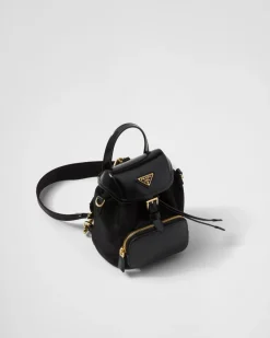 Mujer Prada MOCHILAS Y RIÑONERAS|MOCHILAS Y RIÑONERAS^Mochila De Re-nylon Y Piel Cepillada
