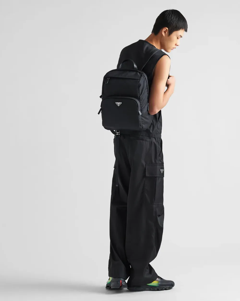 Mujer/Hombre Prada COLECCIÓN MASCULINA|MOCHILAS Y RIÑONERAS^Mochila De Re-nylon Y Piel Saffiano