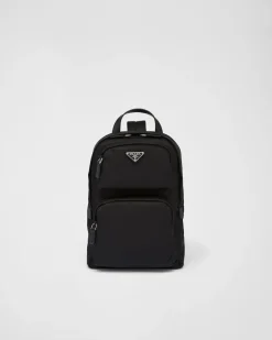 Hombre Prada COLECCIÓN MASCULINA|MOCHILAS Y RIÑONERAS^Mochila De Re-nylon Y Piel Saffiano