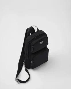 Hombre Prada COLECCIÓN MASCULINA|MOCHILAS Y RIÑONERAS^Mochila De Re-nylon Y Piel Saffiano