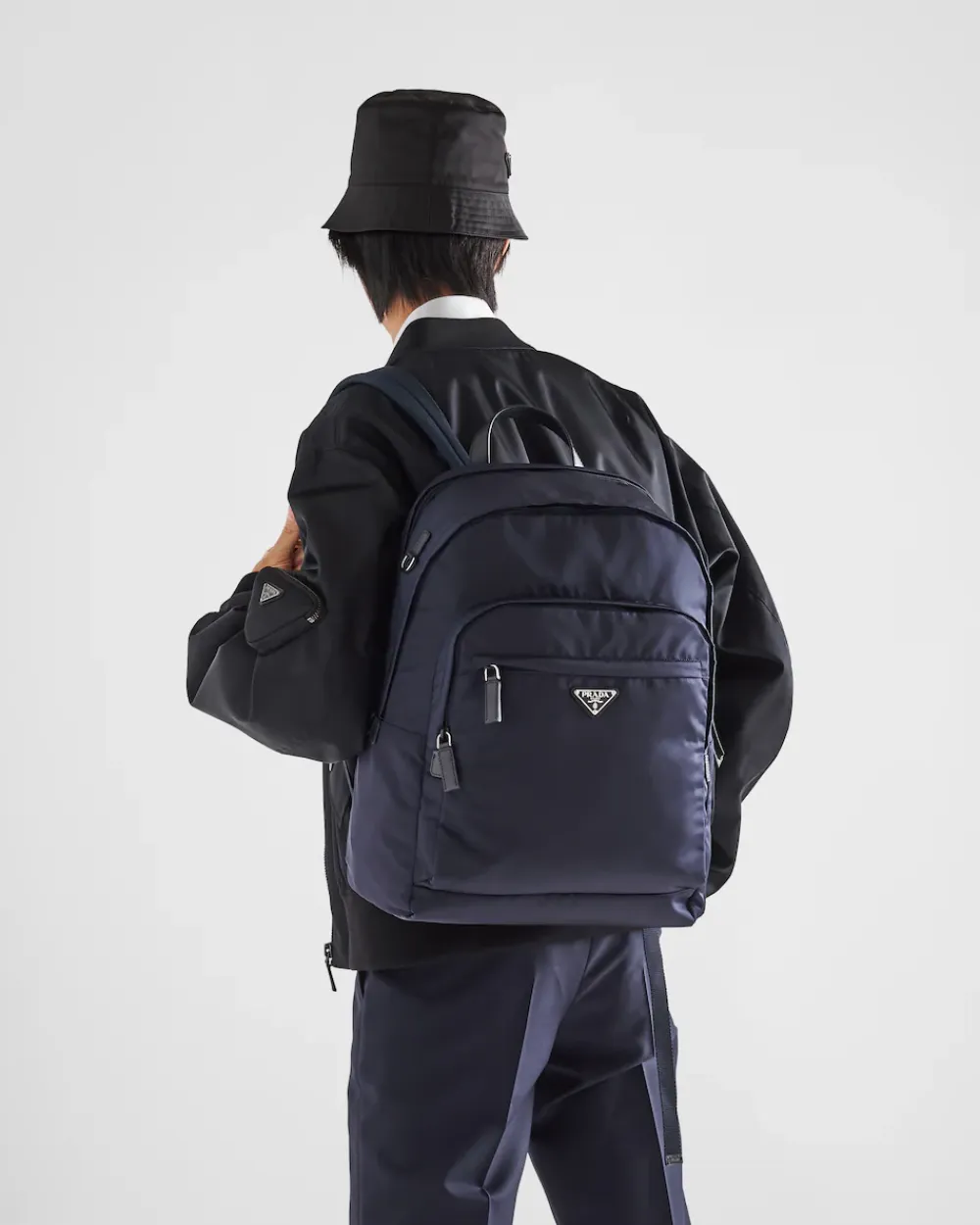 Hombre Prada COLECCIÓN MASCULINA|MOCHILAS Y RIÑONERAS^Mochila De Re-nylon Y Piel Saffiano