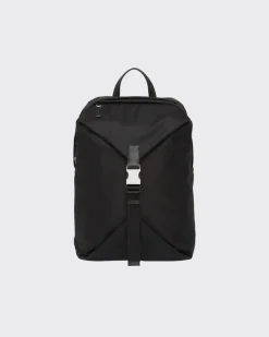Prada COLECCIÓN MASCULINA^Mochila De Re-nylon Y Piel Saffiano