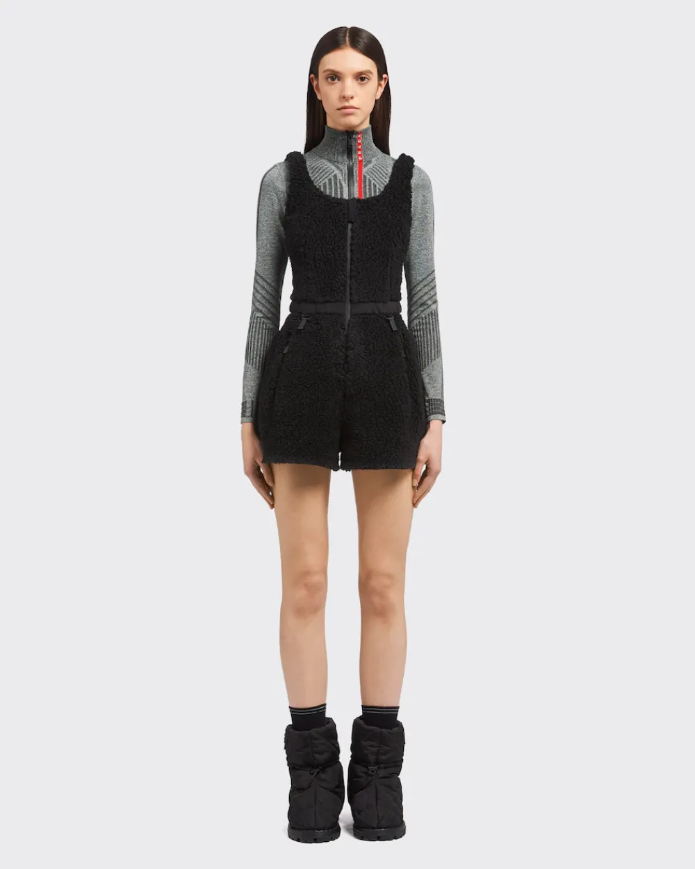 Mujer Prada ROPA^Mono Corto De Doble Forro Polar