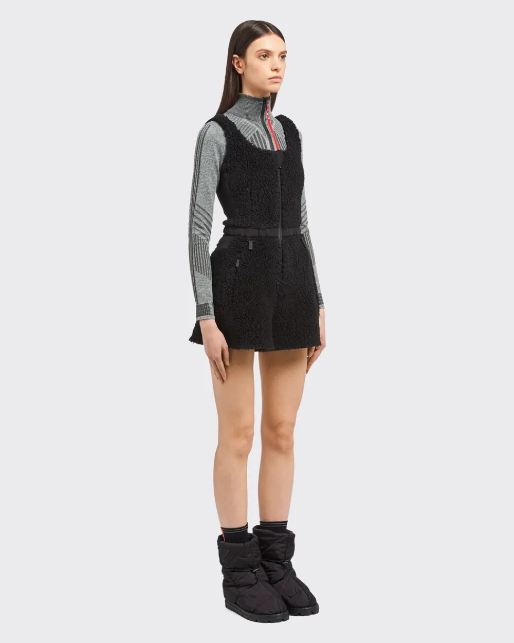 Mujer Prada ROPA^Mono Corto De Doble Forro Polar