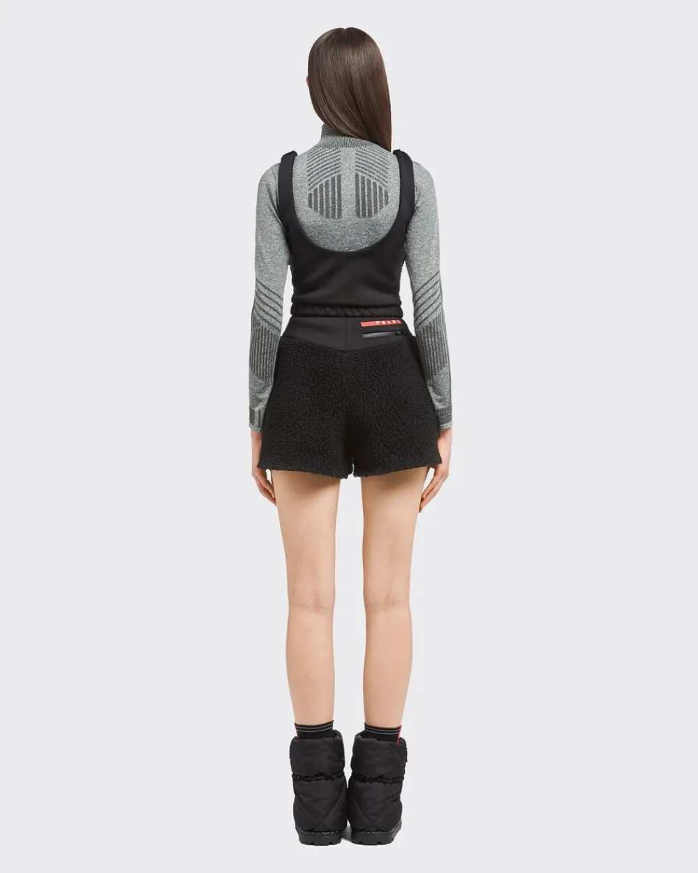 Mujer Prada ROPA^Mono Corto De Doble Forro Polar